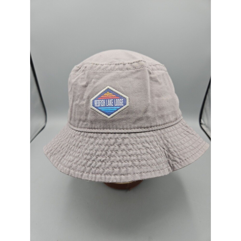 Redfish Lake Lodge Stanley Idaho Legacy Bucket Sun Hat Size S/M GRAY MOUNTAIN